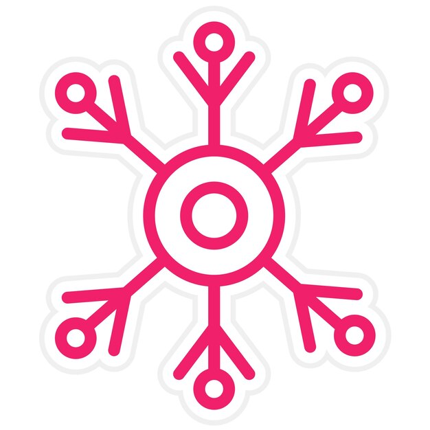 Diseño vectorial Estilo del icono de copo de nieve