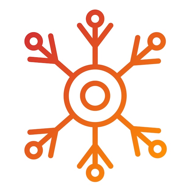 Diseño vectorial Estilo del icono de copo de nieve