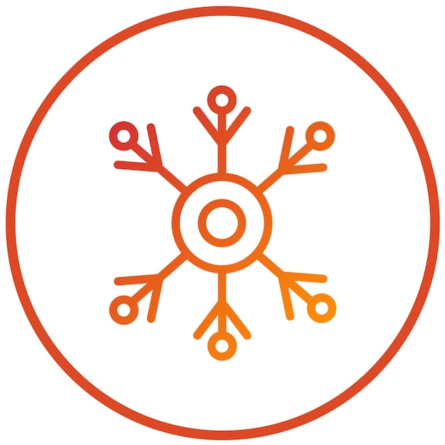 Diseño vectorial Estilo del icono de copo de nieve