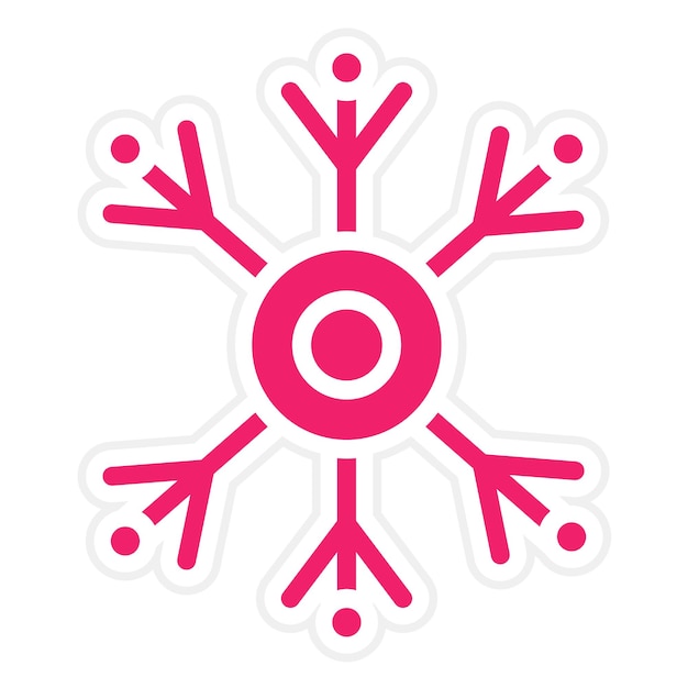 Diseño vectorial Estilo del icono de copo de nieve