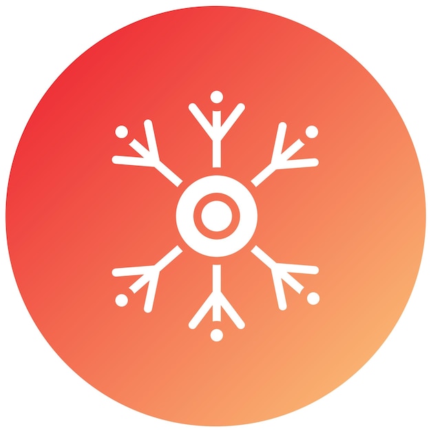 Diseño vectorial Estilo del icono de copo de nieve