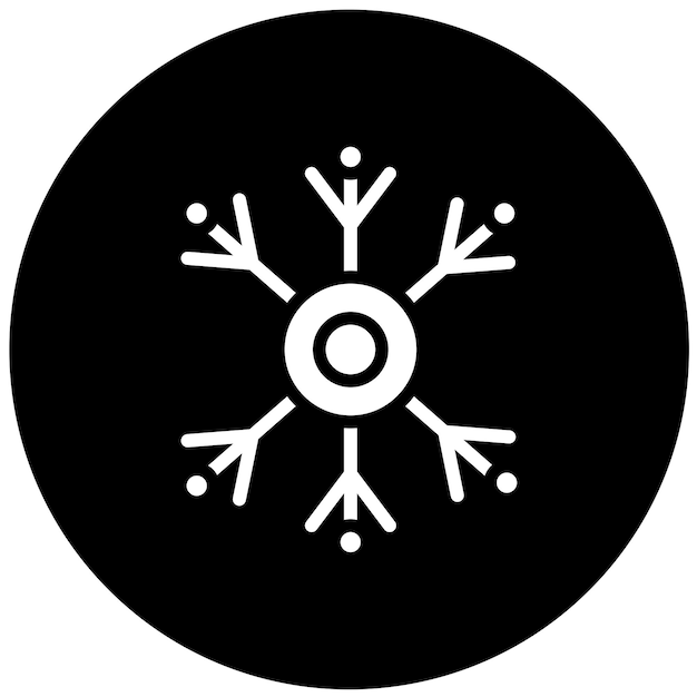 Diseño vectorial Estilo del icono de copo de nieve