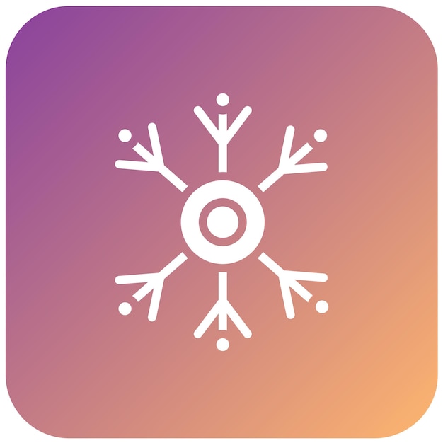 Diseño vectorial Estilo del icono de copo de nieve
