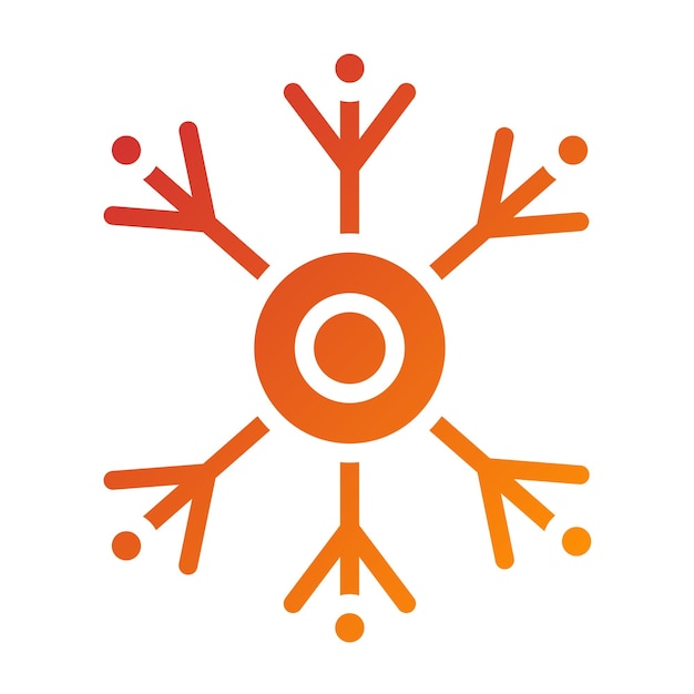 Diseño vectorial Estilo del icono de copo de nieve