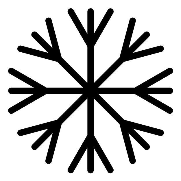 Diseño vectorial Estilo del icono de copo de nieve