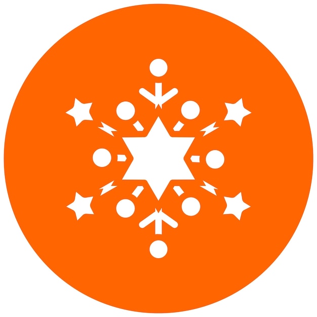 Diseño vectorial Estilo del icono de copo de nieve