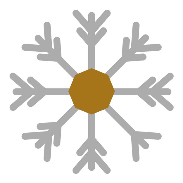 Diseño vectorial Estilo del icono de copo de nieve