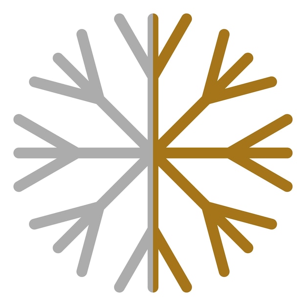 Diseño vectorial Estilo del icono de copo de nieve