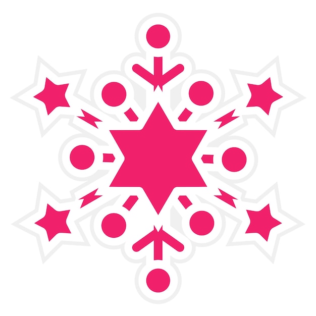 Diseño vectorial Estilo del icono de copo de nieve