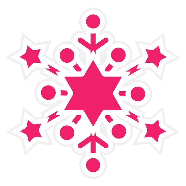 Vector diseño vectorial estilo del icono de copo de nieve