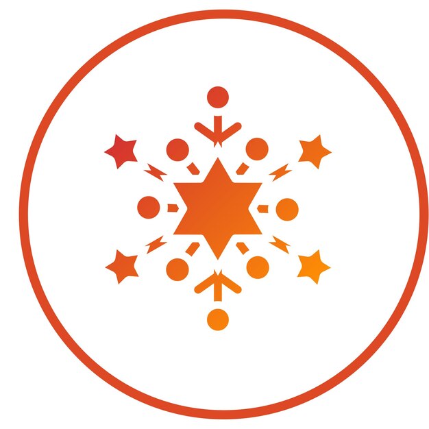 Diseño vectorial Estilo del icono de copo de nieve