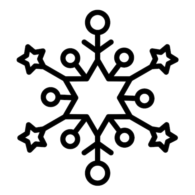 Diseño vectorial Estilo del icono de copo de nieve