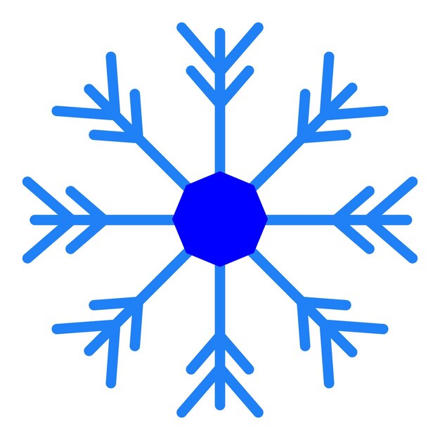Diseño vectorial Estilo del icono de copo de nieve