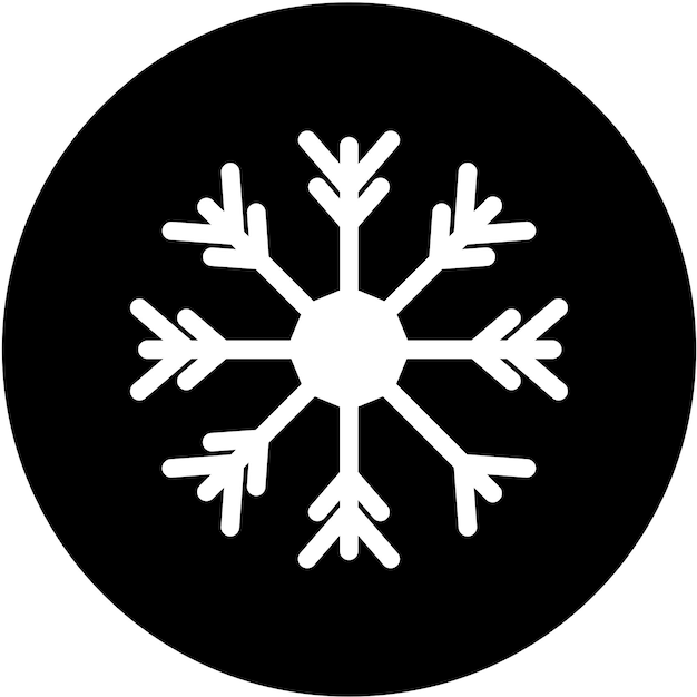 Diseño vectorial Estilo del icono de copo de nieve