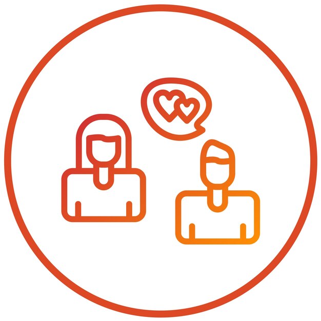 Diseño vectorial Estilo de icono coqueteante