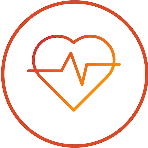 Diseño vectorial Estilo del icono del corazón de la salud