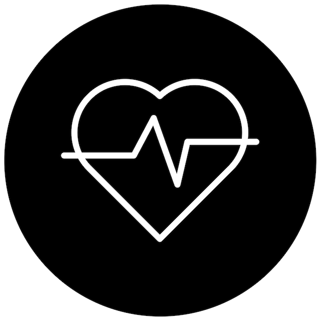 Diseño vectorial Estilo del icono del corazón de la salud
