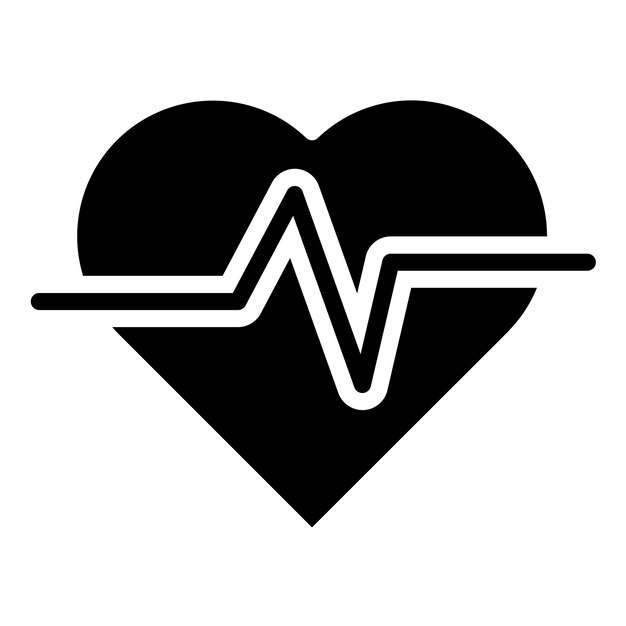 Diseño vectorial Estilo del icono del corazón de la salud