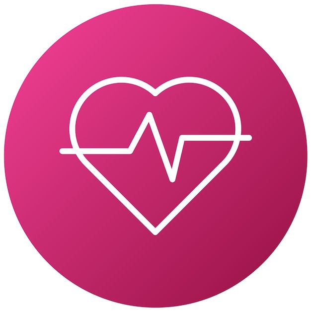 Diseño vectorial Estilo del icono del corazón de la salud