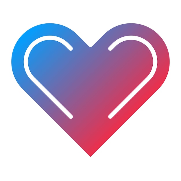 Diseño vectorial Estilo del icono del corazón