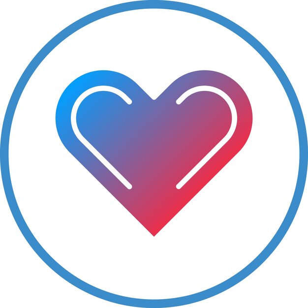 Diseño vectorial Estilo del icono del corazón