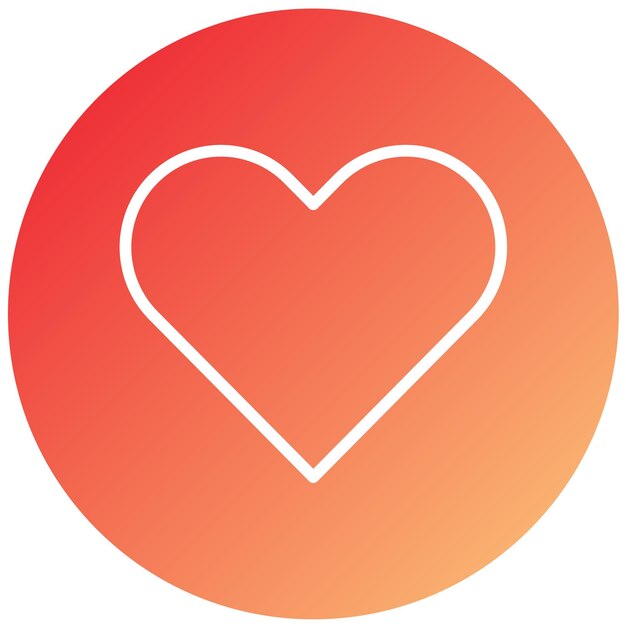 Diseño vectorial Estilo del icono del corazón