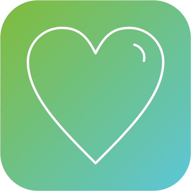 Diseño vectorial Estilo del icono del corazón