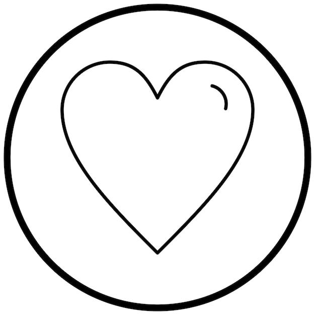 Diseño vectorial Estilo del icono del corazón