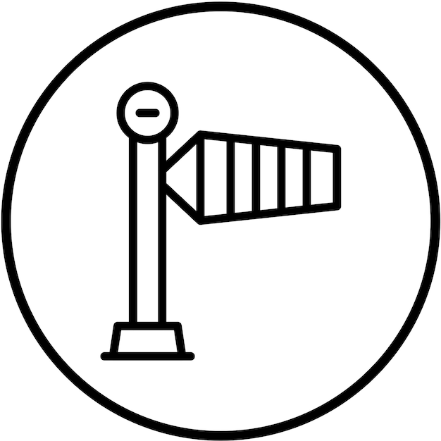 Diseño vectorial Estilo del icono de la corbeta de viento