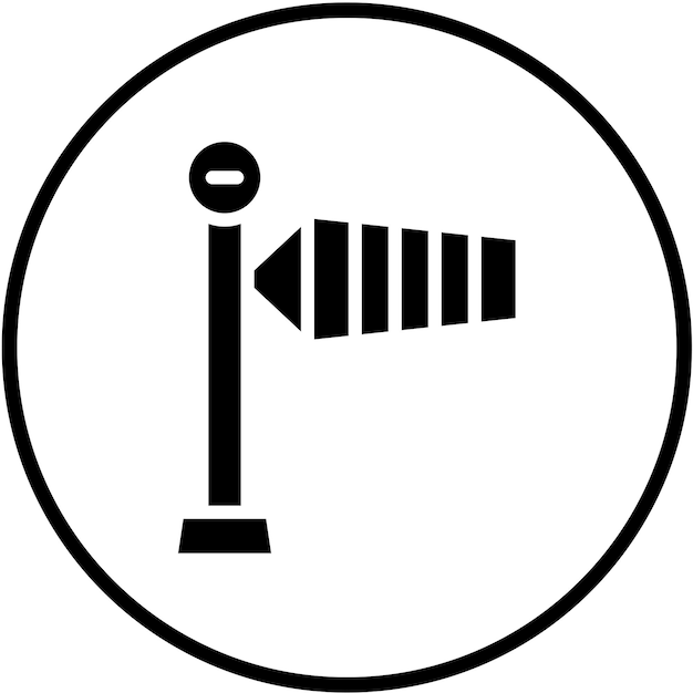 Diseño vectorial Estilo del icono de la corbeta de viento