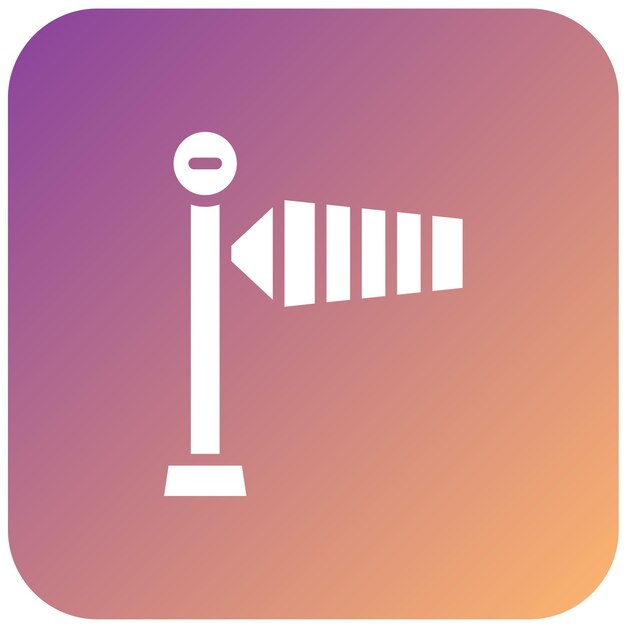 Diseño vectorial Estilo del icono de la corbeta de viento