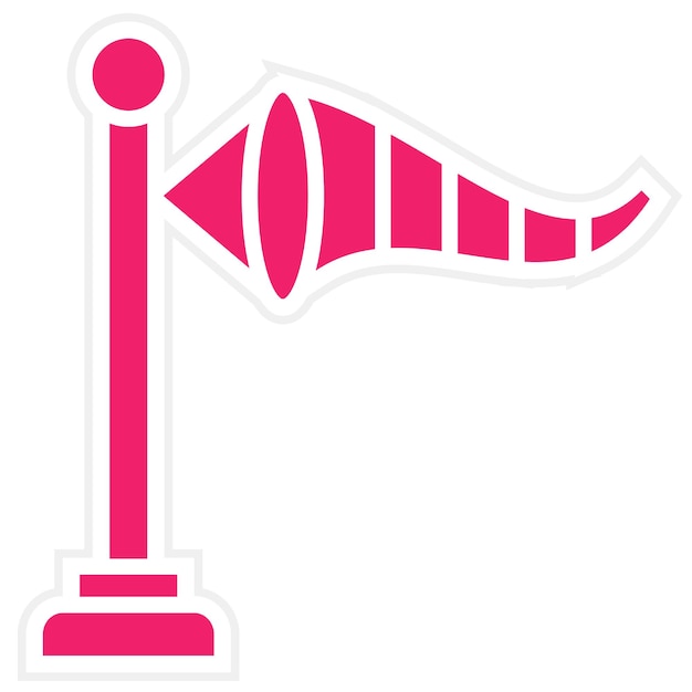 Diseño vectorial Estilo del icono de la corbeta de viento