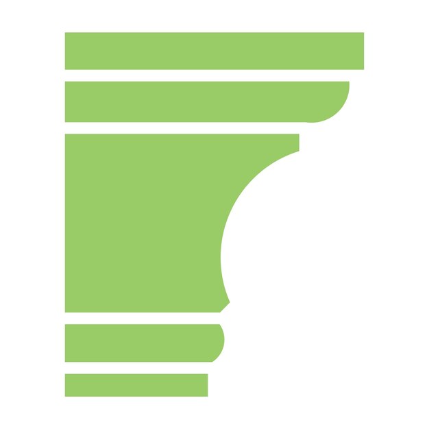 Diseño vectorial Estilo del icono de la cornisa