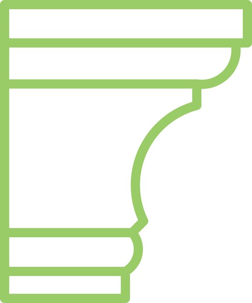 Diseño vectorial Estilo del icono de la cornisa