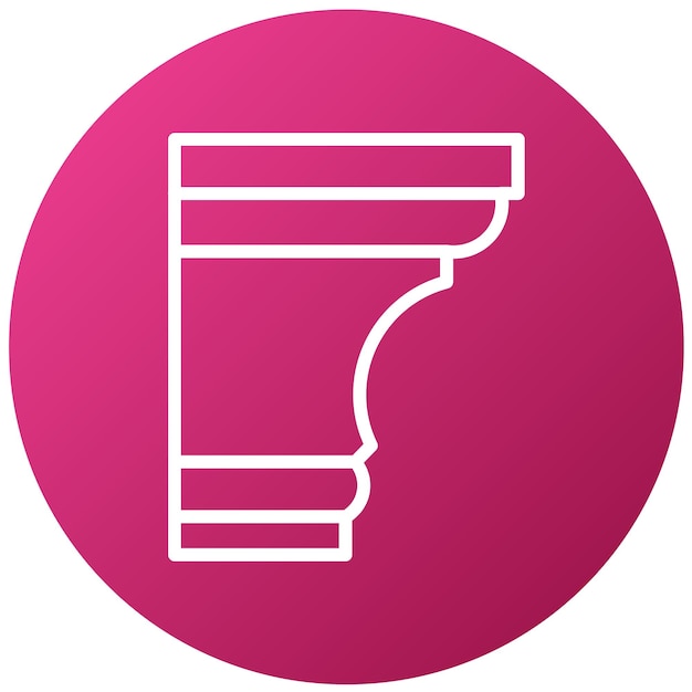 Diseño vectorial Estilo del icono de la cornisa