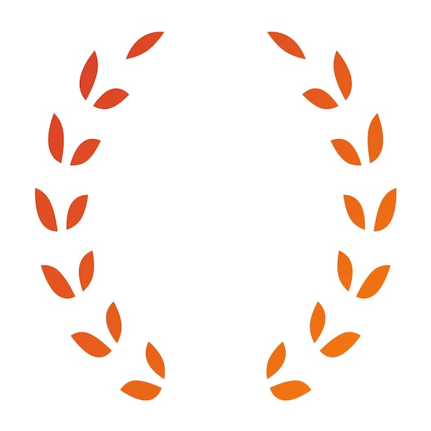 Diseño vectorial Estilo del icono de la corona de laurel