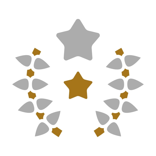 Diseño vectorial Estilo del icono de la corona de laurel