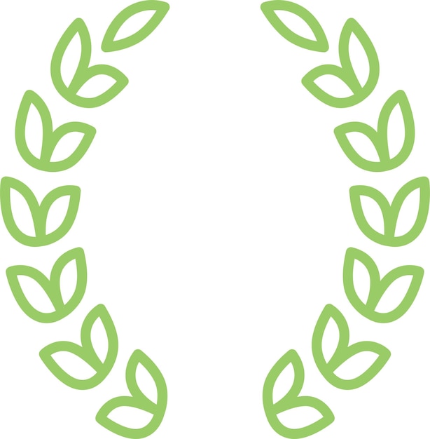 Diseño vectorial Estilo del icono de la corona de laurel