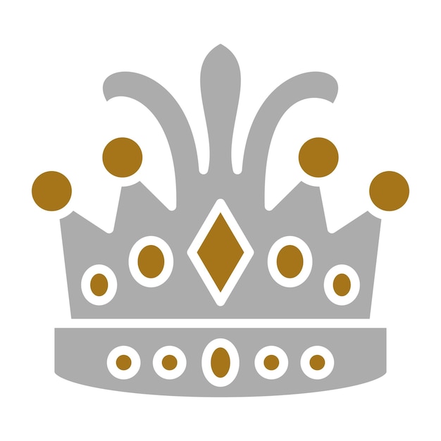 Diseño vectorial Estilo del icono de la corona de la reina
