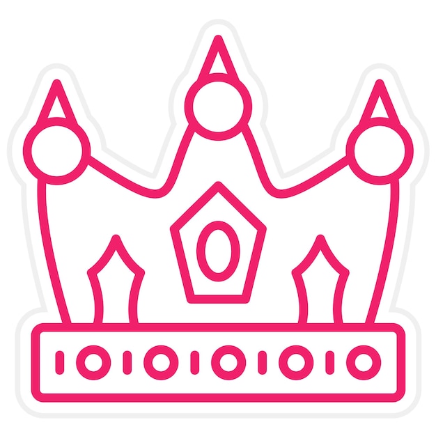 Vector diseño vectorial estilo del icono de la corona del rey