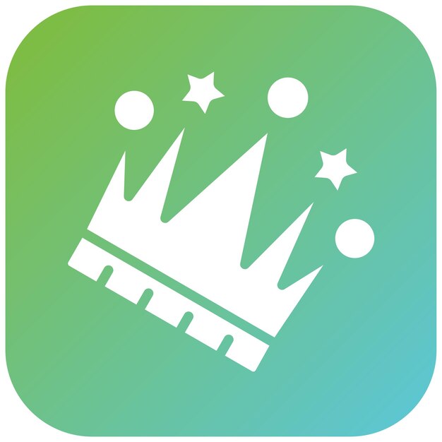 Diseño vectorial estilo del icono de la corona del rey
