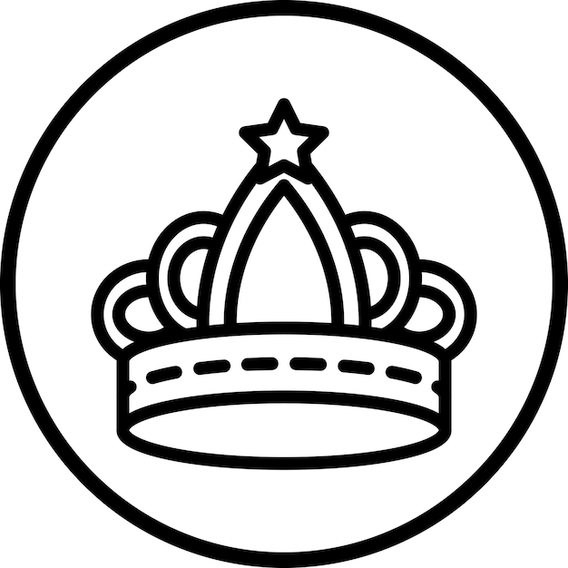 Diseño vectorial Estilo del icono de la corona