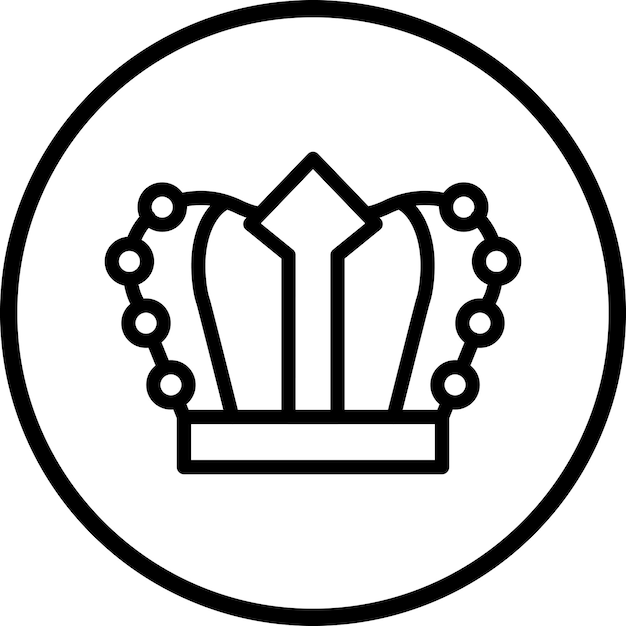 Diseño vectorial Estilo del icono de la corona