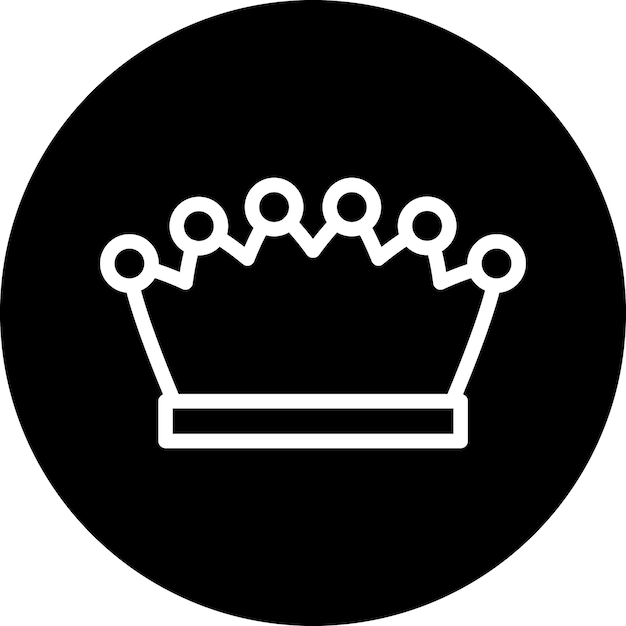 Diseño vectorial Estilo del icono de la corona