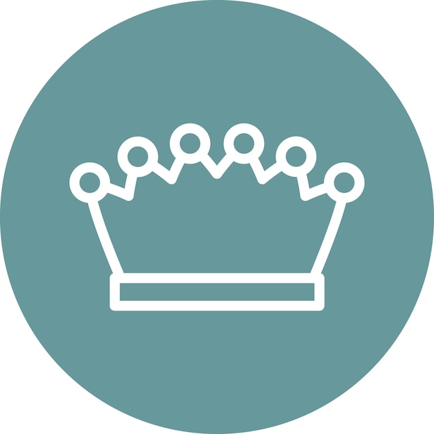 Diseño vectorial Estilo del icono de la corona