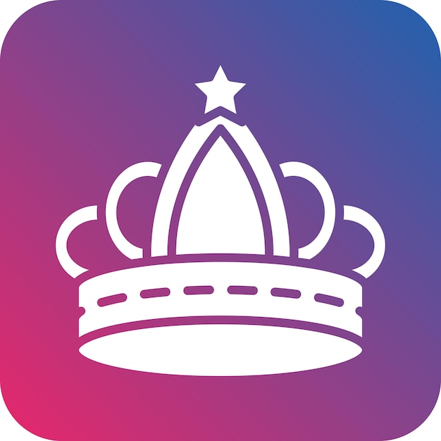 Diseño vectorial Estilo del icono de la corona