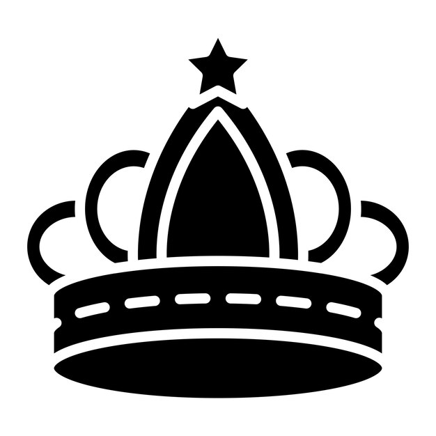 Diseño vectorial Estilo del icono de la corona