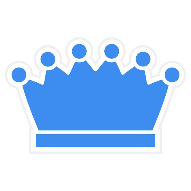 Diseño vectorial Estilo del icono de la corona