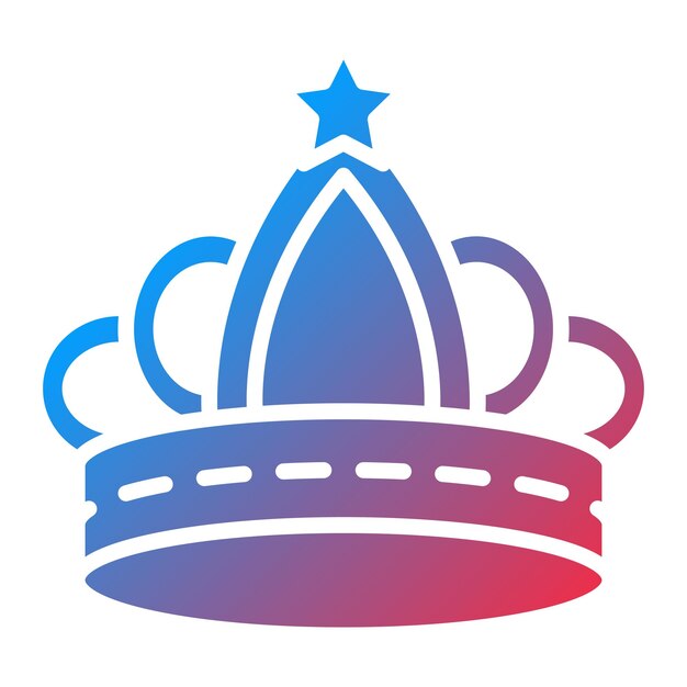 Diseño vectorial Estilo del icono de la corona