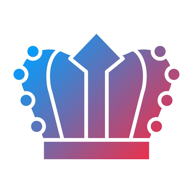 Diseño vectorial Estilo del icono de la corona